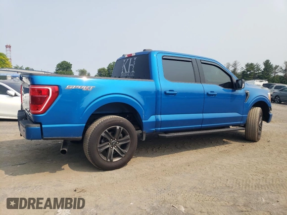 2021 Ford F-150 XL with VIN 1FTEW1EP7MFC02143, listed as a Copart auction lot 59140805 with 27,789 mi miles and Salvage title. Bid and sale history available at DreamBid. Image 3.
