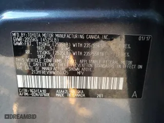 2017 Toyota RAV4 Limited with VIN 2T3YFREV9HW350325, listed as a Copart auction lot 86793634 with 171,636 mi miles and Salvage Title. Bid and sale history available at carsss.com. Image 13.