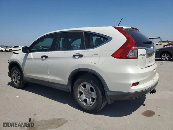 2015 Honda CR-V LX with VIN 5J6RM3H33FL007134, listed as a Copart auction lot 50582555 with 166,480 mi miles and Salvage Title. Bid and sale history available at carsss.com. Image 2.