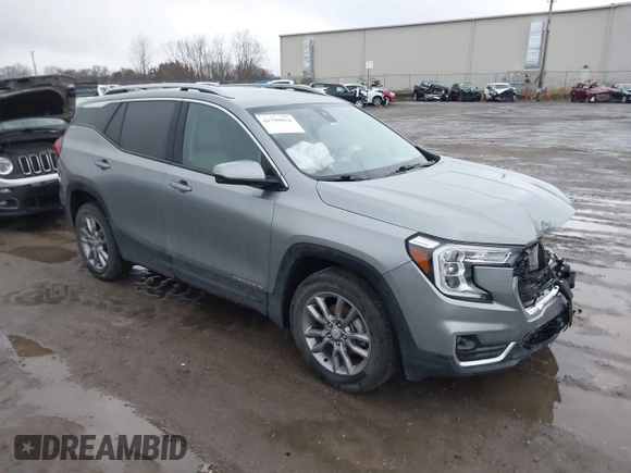 2023 GMC Terrain SLT with VIN 3GKALVEG0PL136001, listed as a IAAI auction lot 41799921 with 76,933 mi miles and . Bid and sale history available at carsss.com. Image 1.