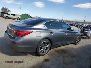 2015 Infiniti Q50 Premium with VIN JN1BV7AP0FM342695, listed as a Copart auction lot 50739825 with 96,921 mi miles and Salvage Title. Bid and sale history available at carsss.com. Image 3.