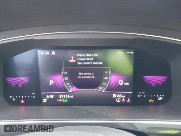 2022 Volkswagen Tiguan SE R-Line Black with VIN 3VV8B7AX7NM030703, listed as a IAAI auction lot 42135974 with 57,116 mi miles and . Bid and sale history available at DreamBid. Image 7.