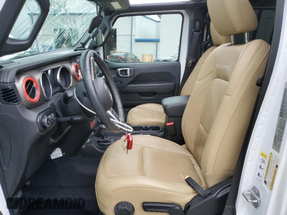 2018 Jeep Wrangler Unlimited Rubicon with VIN 1C4HJXFGXJW244945, listed as a Copart auction lot 49893645 with 45,802 mi miles and Salvage title. Bid and sale history available at DreamBid. Image 7.