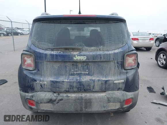 2017 Jeep Renegade Latitude with VIN ZACCJBBB5HPG53014, listed as a IAAI auction lot 40951444 with 74,456 mi miles. Bid and sale history available at carsss.com. Image 16.