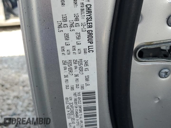 2014 Dodge Journey SE with VIN 3C4PDCAB3ET185143, listed as a Copart auction lot 49794775 with Not Provided miles and Salvage Title. Bid and sale history available at carsss.com. Image 15.