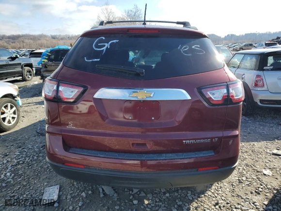 2015 Chevrolet Traverse LT with VIN 1GNKRGKD9FJ362023, listed as a Copart auction lot 83390234 with 141,117 mi miles and Salvage Title. Bid and sale history available at carsss.com. Image 6.