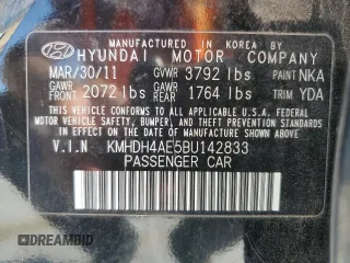 2011 Hyundai Elantra GLS с VIN KMHDH4AE5BU142833, выставлен на аукционе Copart как лот 58418875 с пробегом 197 440 миль миль и Списание • Salvage title. История ставок и продаж доступна на DreamBid. Изображение 12.