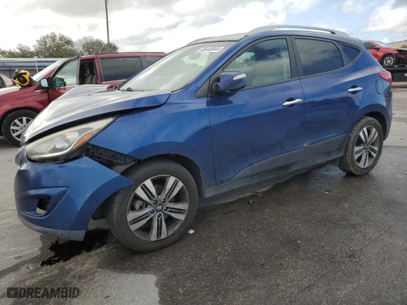 2014 Hyundai Tucson Limited with VIN KM8JU3AG6EU900984, listed as a Copart auction lot 85445844 with 60,141 mi miles and Salvage Title. Bid and sale history available at carsss.com. Image 1.
