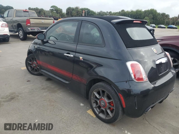 2013 FIAT 500 Abarth with VIN 3C3CFFJH4DT670375, listed as a Copart auction lot 74307284 with 0 mi miles and Salvage Title. Bid and sale history available at carsss.com. Image 2.