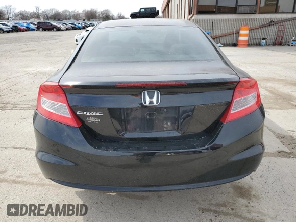 2012 Honda Civic Cpe EX with VIN 2HGFG3B86CH539704, listed as a Copart auction lot 50049735 with 132,830 mi miles and Salvage Title. Bid and sale history available at carsss.com. Image 6.