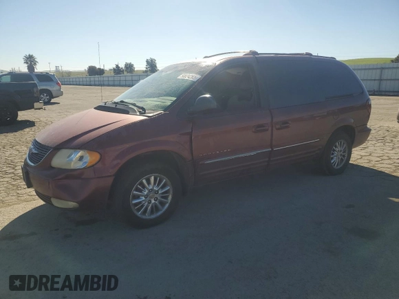 2001 Chrysler Town & Country Limited with VIN 2C8GP64L31R234088, listed as a Copart auction lot 50024265 with 141,556 mi miles and Salvage Title. Bid and sale history available at carsss.com. Image 1.