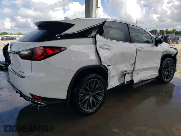 2022 Lexus RX with VIN 2T2YZMDA3NC309960, listed as a Copart auction lot 65665624 with 18,695 mi miles and Salvage Title. Bid and sale history available at carsss.com. Image 3.