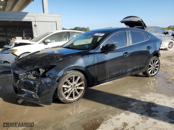 2018 Mazda Mazda3 4-Door Grand Touring with VIN 3MZBN1W36JM175236, listed as a Copart auction lot 47313525 with 56,484 mi miles and Salvage Title. Bid and sale history available at carsss.com. Image 1.