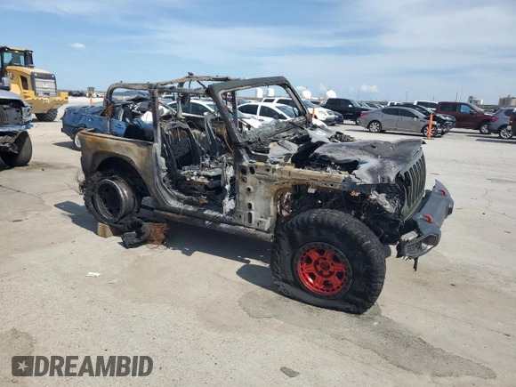 2021 Jeep Wrangler Rubicon with VIN 1C4HJXCG2MW807639, listed as a Copart auction lot 50533135 with Not provided miles and Non repairable. Bid and sale history available at DreamBid. Image 4.