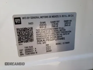 2023 GMC Terrain AT4 z VIN 3GKALYEG2PL234481, wystawiony jako Copart lot #49389095 z przebiegiem 8 555 mil mil oraz Szkoda całkowita • Salvage title. Historia ofert i sprzedaży dostępna na DreamBid. Obrazek 14.