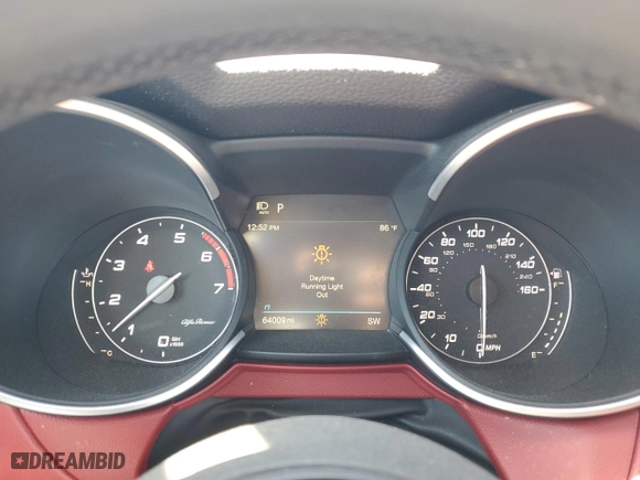 2020 Alfa Romeo Stelvio with VIN ZASPAJAN5L7C94672, listed as a Copart auction lot 49097535 with 64,009 mi miles and Salvage Title. Bid and sale history available at carsss.com. Image 9.
