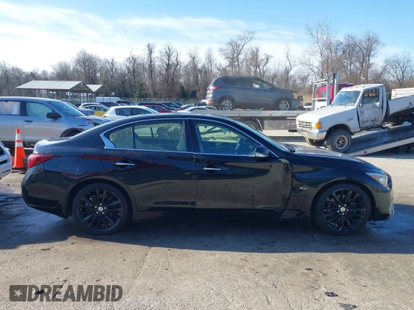 2018 Infiniti Q50 3.0t LUXE with VIN JN1EV7AP0JM351287, listed as a IAAI auction lot 41533708 with 82,549 mi miles. Bid and sale history available at carsss.com. Image 13.
