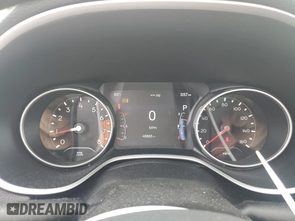 2017 Jeep Compass Latitude with VIN 3C4NJDBB9HT672288, listed as a Copart auction lot 42561244 with 48,865 mi miles and Clean Title. Bid and sale history available at carsss.com. Image 9.