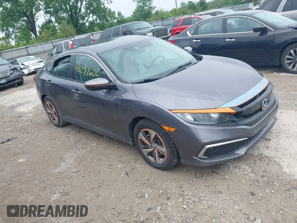 2020 Honda Civic LX z VIN 19XFC2F66LE012481, wystawiony jako IAAI lot #42297600 z przebiegiem 56 602 mil mil oraz . Historia ofert i sprzedaży dostępna na DreamBid. Obrazek 1.