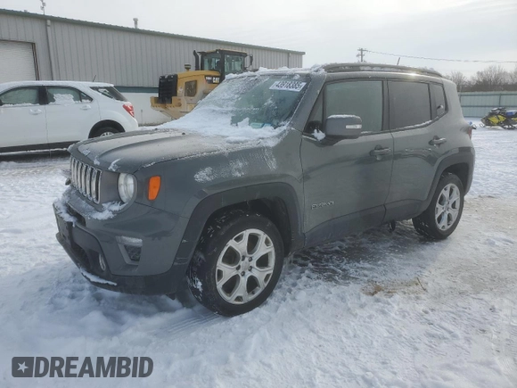 2020 Jeep Renegade Limited with VIN ZACNJBD16LPL76313, listed as a Copart auction lot 43918385 with 69,134 mi miles and Salvage title. Bid and sale history available at DreamBid. Image 1.
