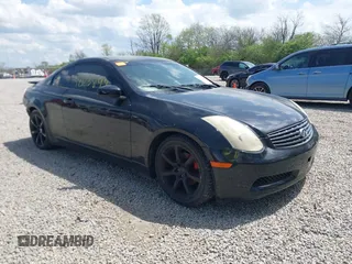 2003 Infiniti G35 Coupe w/Leather with VIN JNKCV54E03M207209, listed as a IAAI auction lot 42123899 with 202,460 mi miles. Bid and sale history available at carsss.com. Image 1.