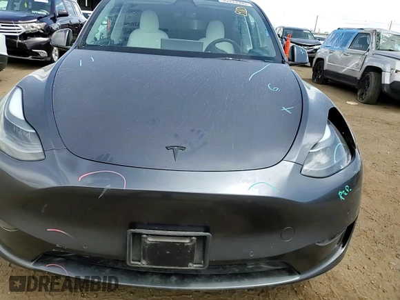 2021 Tesla Model Y Performance with VIN 5YJYGDEF0MF137692, listed as a Copart auction lot 55333395 with 56,325 mi miles and Salvage Title. Bid and sale history available at DreamBid. Image 13.