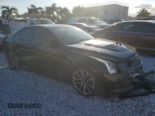 2016 Cadillac ATS-V with VIN 1G6AN5SY2G0119302, listed as a Copart auction lot 80338274 with 84,684 mi miles and Salvage Title. Bid and sale history available at carsss.com. Image 4.
