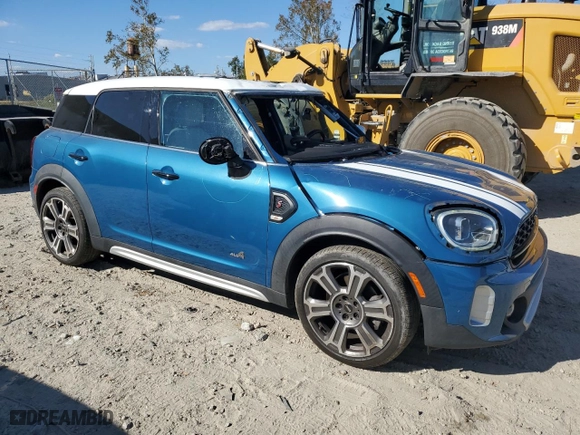 2021 MINI Countryman Cooper S with VIN WMZ83BR00M3M49546, listed as a Copart auction lot 77153034 with 46,081 mi miles and Salvage Title. Bid and sale history available at carsss.com. Image 4.