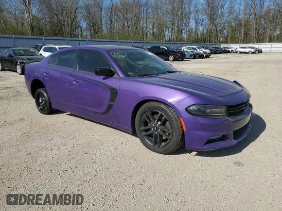 2019 Dodge Charger SXT with VIN 2C3CDXJG5KH520588, listed as a Copart auction lot 54910605 with 58,430 mi miles and Salvage Title. Bid and sale history available at DreamBid. Image 4.