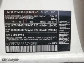 2011 Mercedes-Benz GL-Class GL 450 with VIN 4JGBF7BE3BA743981, listed as a Copart auction lot 47659145 with 124,837 mi miles and Salvage Title. Bid and sale history available at carsss.com. Image 14.