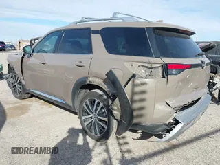 2023 Nissan Pathfinder Platinum with VIN 5N1DR3DH3PC273947, listed as a IAAI auction lot 41253438 with 13,101 mi miles and . Bid and sale history available at DreamBid. Image 3.