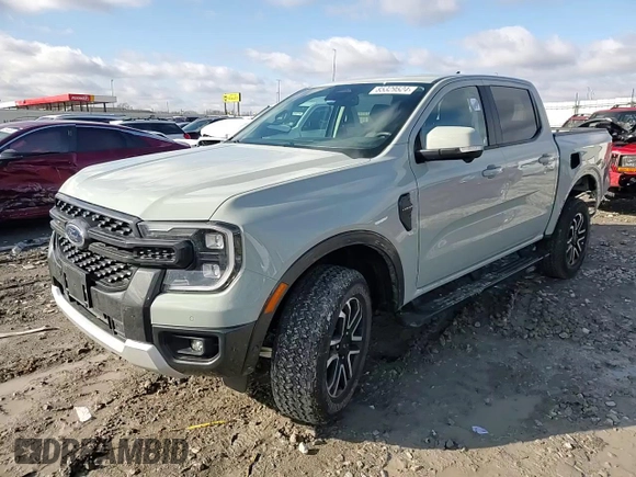 2024 Ford Ranger Lariat with VIN 1FTER4KH0RLE20102, listed as a Copart auction lot 85329524 with 7,752 mi miles and Salvage title. Bid and sale history available at DreamBid. Image 11.