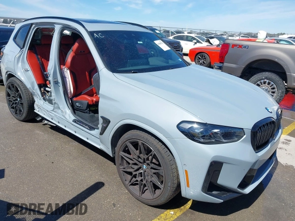 2022 BMW X3 M with VIN 5YM13EC03N9L12134, listed as a IAAI auction lot 41808715 with 40,064 mi miles. Bid and sale history available at carsss.com. Image 1.