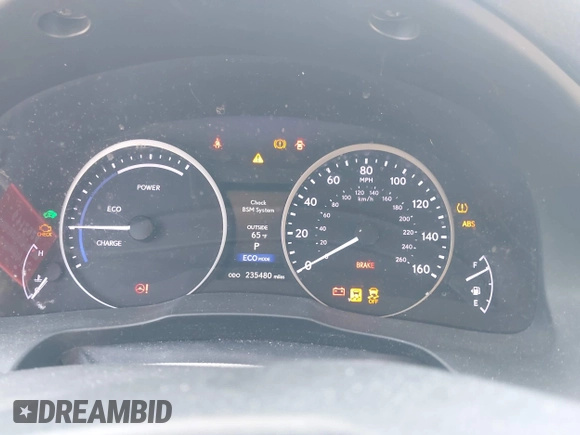 2013 Lexus ES 300h with VIN JTHBW1GG2D2007198, listed as a IAAI auction lot 42051431 with 235,480 mi miles and . Bid and sale history available at DreamBid. Image 7.