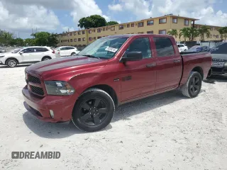 2018 Ram 1500 Express with VIN 1C6RR6KT9JS141458, listed as a Copart auction lot 60898245 with 134,245 mi miles and Salvage title. Bid and sale history available at DreamBid. Image 1.
