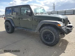 2021 Jeep Wrangler Unlimited Sport S with VIN 1C4HJXDG2MW712223, listed as a Copart auction lot 51466465 with 54,032 mi miles and Salvage Title. Bid and sale history available at carsss.com. Image 4.