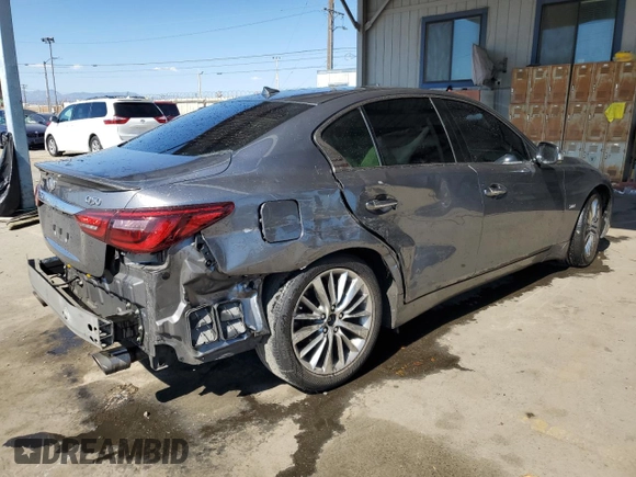 2019 Infiniti Q50 Luxe z VIN JN1EV7AP4KM514928, wystawiony jako Copart lot #56694755 z przebiegiem 63 705 mil mil oraz Szkoda całkowita • Salvage title. Historia ofert i sprzedaży dostępna na DreamBid. Obrazek 3.