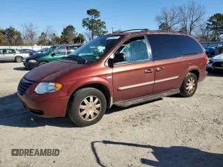 2007 Chrysler Town & Country LWB Touring with VIN 2A8GP54LX7R195626, listed as a Copart auction lot 89100675 with 123,380 mi miles and Salvage Title. Bid and sale history available at carsss.com. Image 1.