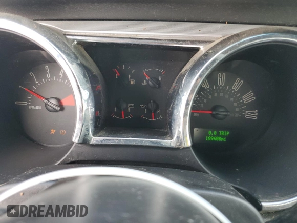 2009 Ford Mustang with VIN 1ZVHT80N695121777, listed as a Copart auction lot 71637794 with 189,608 mi miles and Salvage Title. Bid and sale history available at carsss.com. Image 9.