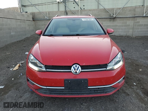 2018 Volkswagen Golf SportWagen SEL with VIN 3VWL17AU4JM762666, listed as a Copart auction lot 77591004 with 40,508 mi miles and Salvage Title. Bid and sale history available at carsss.com. Image 5.