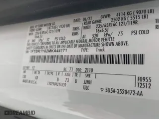 2021 Ford Transit Cargo Van with VIN 1FTBR1Y82MKA44171, listed as a IAAI auction lot 41857534 with 26,295 mi miles. Bid and sale history available at carsss.com. Image 9.