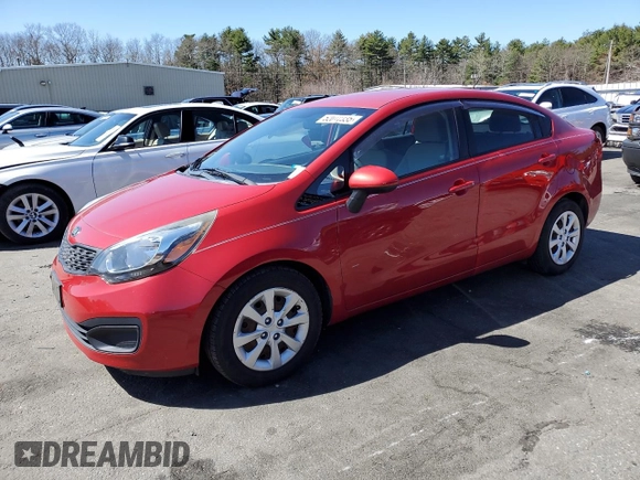 2014 Kia Rio LX with VIN KNADM4A32E6385200, listed as a Copart auction lot 52072335 with 94,790 mi miles and Salvage Title. Bid and sale history available at DreamBid. Image 1.