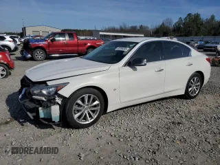 2015 Infiniti Q50 with VIN JN1BV7AP4FM344112, listed as a Copart auction lot 42356095 with 142,824 mi miles and Salvage Title. Bid and sale history available at DreamBid. Image 1.