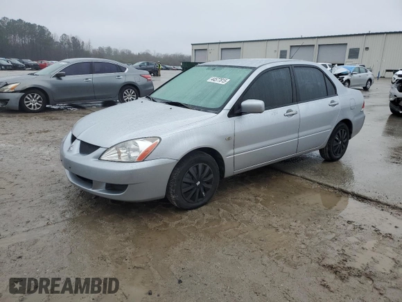 2005 Mitsubishi Lancer ES z VIN JA3AJ26E05U003642, wystawiony jako Copart lot #44577815 z przebiegiem 181 248 mil mil oraz Czysty tytuł • Clean title. Historia ofert i sprzedaży dostępna na DreamBid. Obrazek 1.
