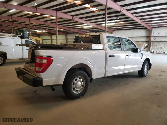 2021 Ford F-150 XL with VIN 1FTEW1C5XMKE44112, listed as a Copart auction lot 50231815 with 0 mi miles and Salvage Title. Bid and sale history available at carsss.com. Image 3.