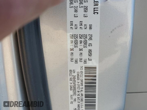 2008 Chrysler Town & Country Touring with VIN 2A8HR54P68R822051, listed as a Copart auction lot 52037365 with 161,619 mi miles and Salvage Title. Bid and sale history available at DreamBid. Image 13.