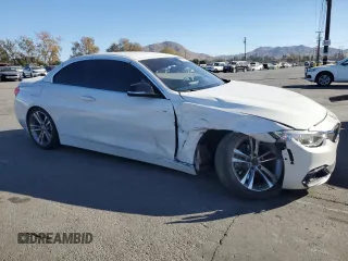2015 BMW 4 Series 428i with VIN WBA3V7C59FP771942, listed as a Copart auction lot 83916574 with 46,840 mi miles and Salvage Title. Bid and sale history available at carsss.com. Image 4.