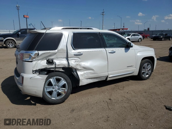 2017 GMC Terrain Denali with VIN 2GKFLVE38H6157509, listed as a Copart auction lot 56245595 with 109,919 mi miles and Salvage title. Bid and sale history available at DreamBid. Image 3.