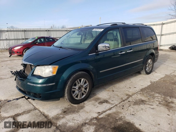 2009 Chrysler Town & Country Limited with VIN 2A8HR64X29R570967, listed as a Copart auction lot 86381814 with 102,625 mi miles and Salvage Title. Bid and sale history available at carsss.com. Image 1.