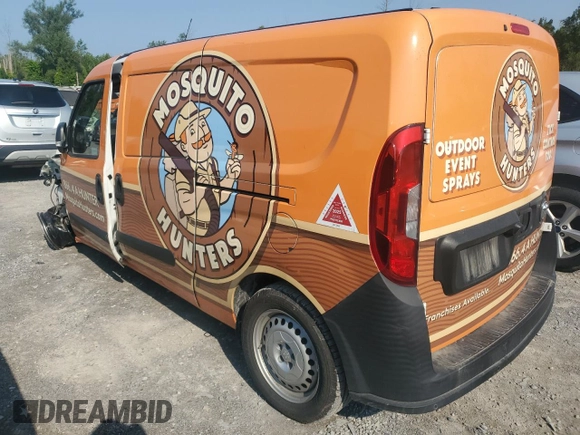 2018 Ram ProMaster City Cargo Tradesman with VIN ZFBERFAB4J6L41479, listed as a Copart auction lot 63806924 with 53,151 mi miles and Salvage Title. Bid and sale history available at DreamBid. Image 2.